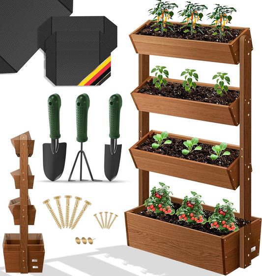 Hochbeet mit 4 Etagen Premium Blumenkasten